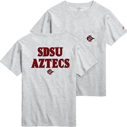 Pocket Tee SD Interlock Front SDSU Aztecs SD Interlock Back