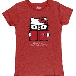 Womens Book Smart Hello Kitty Tee