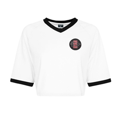 Women's Crop Soccer Tee SDI Front Aztecs Back