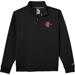 Covered Zipper 1/4 Zip Embroidered SD Interlock