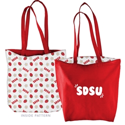 SDSU Strawberries and Daisies Reversible Tote Bag