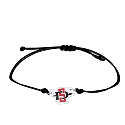 SD Interlock Black Cord Bracelet