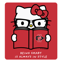 SD Interlock Hello Kitty Being Smart Decal