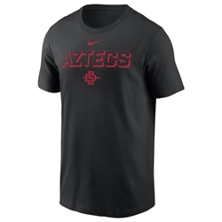 2025 Nike Sideline Shadow Outline Aztecs Dri-Fit Tee - Black