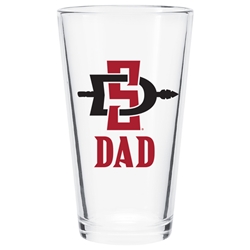 16oz Dad SD Interlock Pint Glass
