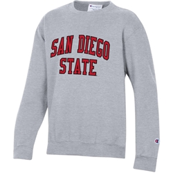 Youth San Diego State Crewneck Sweatshirt - Heather Gray