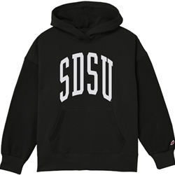 Women's Oversized Reverse Fleece Hood Open Arch SDSU