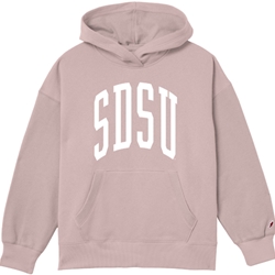 Women's Oversized Reverse Fleece Hood Open Arch SDSU