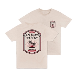 San Diego State Vintage Label Lightweight Short Sleeve Tee - Bone