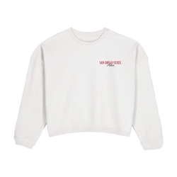 San Diego State Timeless Twist Women's Corduroy Crewneck - White