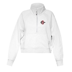 lululemon SD Interlock Scuba Oversized Funnel-Neck Half Zip - White