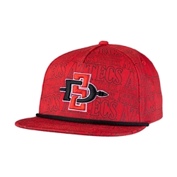 SDI Aztecs Wilson Icon Flat Brim Cap - Red