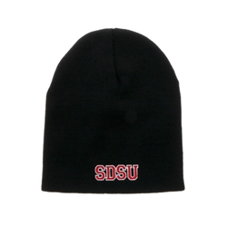 SDSU No Cuff Beanie - Black