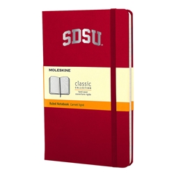 SDSU Moleskine Ruled Hardcover Notebook - Red