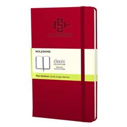 SD Interlock Moleskine Plain Hardcover Notebook - Red