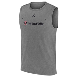 SD Interlock Nike Legend Sleeveless Practice Tee - Gray