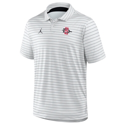 SD Interlock Nike Jordan Striped Jumpman Polo - White