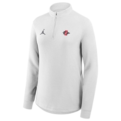 SD Interlock Nike Jordan Women's Dri-Fit 1/4 Jumpman Zip - White