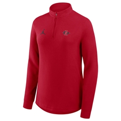 SD Interlock Nike Jordan Women's Dri-Fit 1/4 Jumpman Zip - Red
