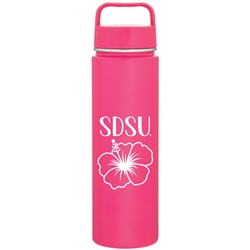 SDSU HIbiscus Flower Water Bottle - Bright Pink