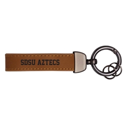 SDSU Aztec Leather KeyTag