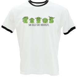 SDSU Yoda Posing Ringer Tee