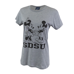 Womens SDSU Mickey and Minnie Tee