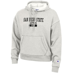 Womens Fleece hood San Diego State over Aztecs over 1897 - Tan