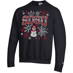 2025 Snowman Ugly Crewneack Sweatshirt - Black