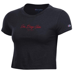 Women's Baby Tee San Diego State over Aztecs - Black