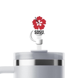 SDSU Hibiscus Straw Topper