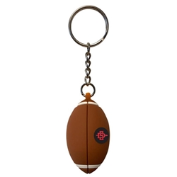 SD Interlock 3-D Football Keyring