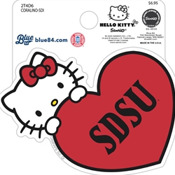 Hello Kitty SDSU In Heart Decal