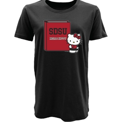 Hello Kitty Holding Textbook - Black