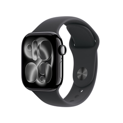 Apple Watch Series 11: GPS, 42MM, Jet Black Aluminum Case with Black Sport Band - S/M