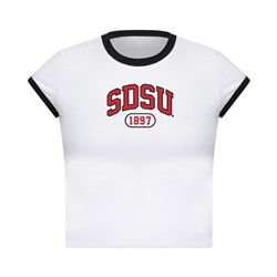 Lululemon Baby Ringer Tee with SDSU 1897