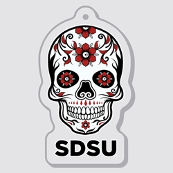 SDSU Skull Acyrlic Keytag
