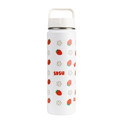 30 Oz H2Go Crux Sports Bottle  With Strawberries And Daisies