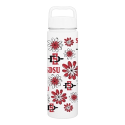 H2Go 30Oz Water Bottle With Repeating SD Interlock And Hibiscus