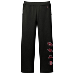 Reverse Fleece Open Bottom Pant With Glyphs