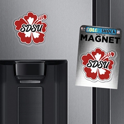 SDSU Hibiscus Flower Acrylic Magnet
