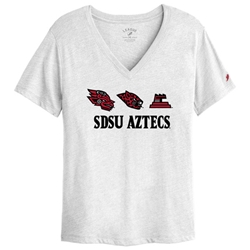 Intramural Boyfriend V Tee W/Glyps Over SDSU Aztecs