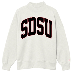 SDSU Mock Neck Screenprint Natural
