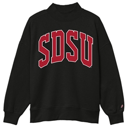 SDSU Mock Neck Screenprint Black