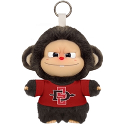 Monkey Plush Bag Charm With Red SD Interlock Shirt