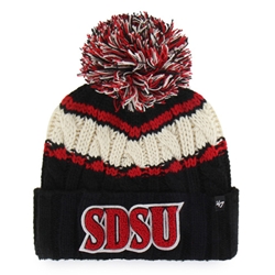 Cuff Knit Pom Chenille SDSU Front SDI Back