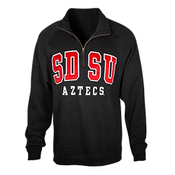 SDSU Aztecs 1/4 Zip Sweatshirt-Black
