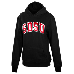Women's SDSU Twill Pullover Sweatshirt-Black