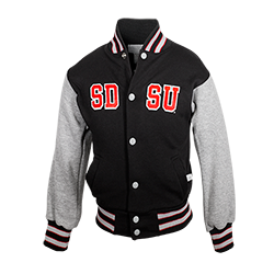 Toddler SDSU Baseball Jacket-Black & Gray