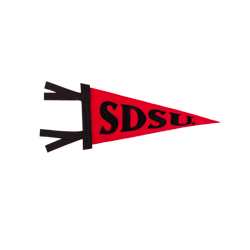 SDSU Pennant -Red